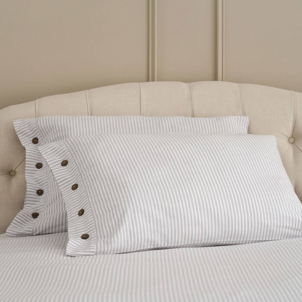 Cotton Collection Dyed Stripe Pillowcase Pair